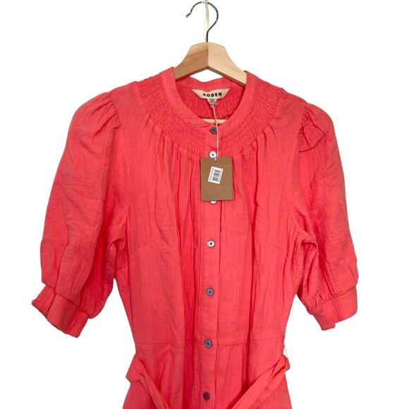 Boden Ada Double Cloth Short Dress Azalea Pink Women's Size 6 NWT - Picture 6 of 15